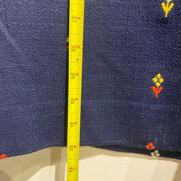 Amy Adams- 70s vintage dress with embroidered pattern, Long sleeves (size L) - Picture 6 of 6